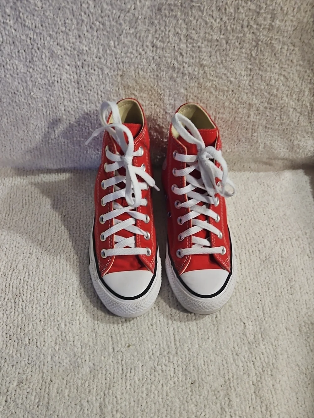 Men's Converse Red High-Top Sneakers Size 5 - Picture 2 of 9